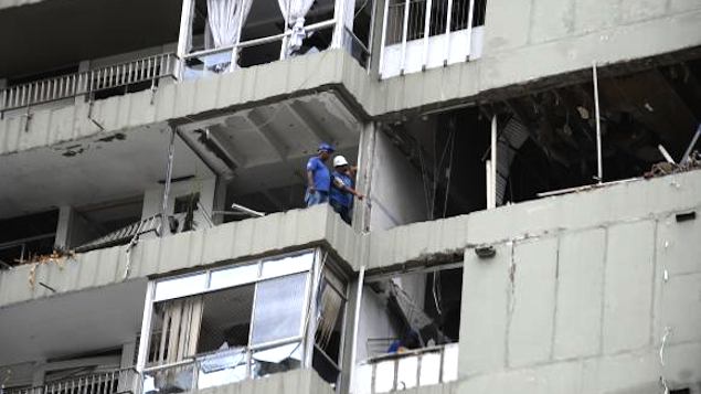 Edifício Canoas, de 19 andares, em São Conrado, na zona sul do Rio, onde ocorreu uma explosão há dez dias, no apartamento do empresário alemão Markus Muller, no 10º andar