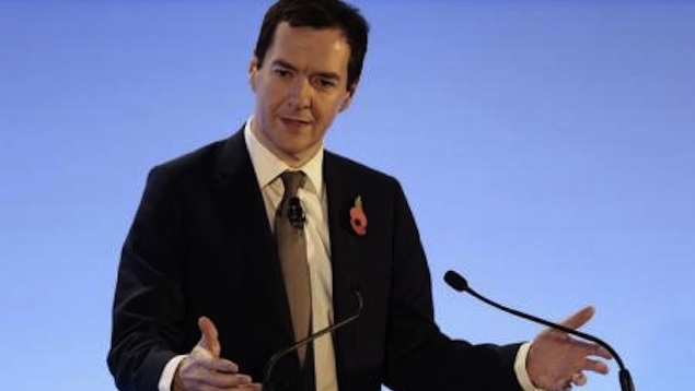 Ministro das Finanças britânico, George Osborne, em Londres