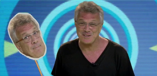 Pedro Bial em chamada da nova edição do "Big Brother Brasil"