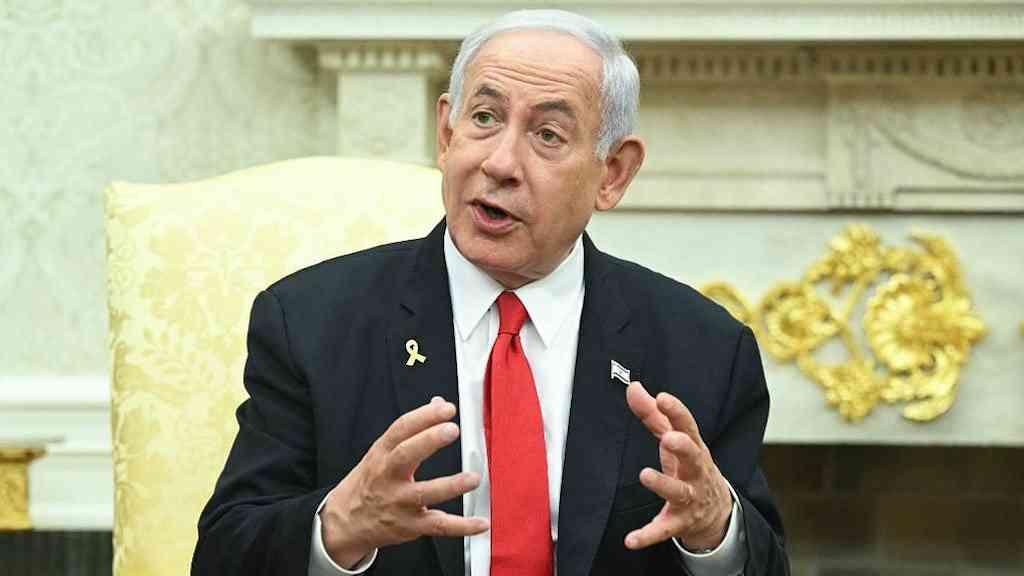 Governo israelense declara controle sobre amplas áreas da Faixa de Gaza | Principal representante de Israel, o primeiro-ministro Benjamin Netanyahu esteve na Casa Branca para uma reunião com Trump