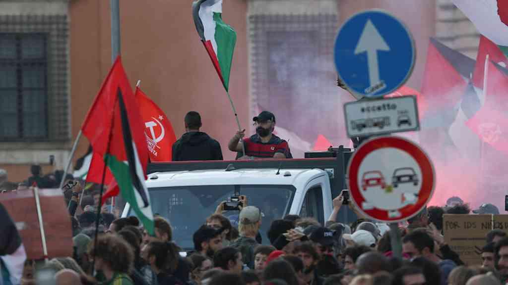 Roma amplia segurança no aniversário de ataque do Hamas | Atos na capital italiana terminaram em confusão