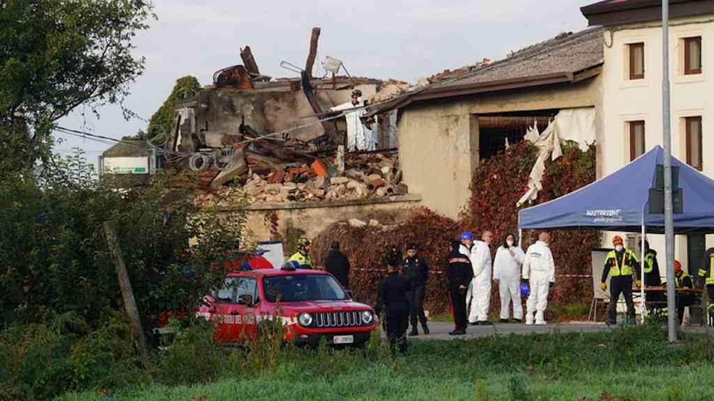 Explosão em operação de despejo deixa três policiais mortos na Itália | Local de explosão em Castel d ‘Azzano, na Itália