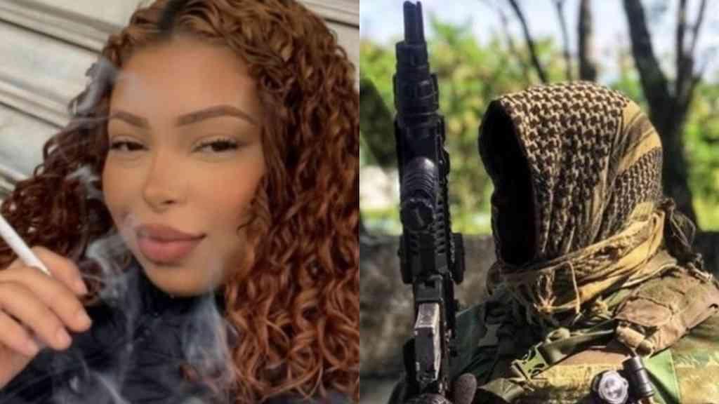Japinha do CV é fotografada à paisana com fuzil antes de morte em operação | Uma foto de Larice de Paula, conhecida como “Japinha” ou “Penélope”, circula nas redes sociais antes de sua morte