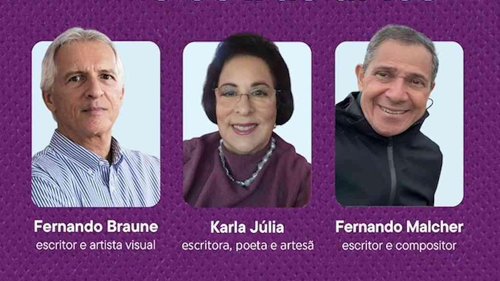 60 + Uma conversa sobre a escrita e outras artes | Durante a roda de conversa o trio também apresenta suas produções artísticas