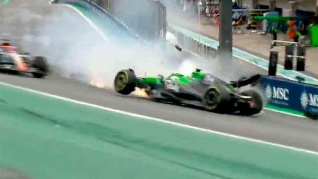 Sprint em Interlagos, com vitória de Norris, termina em acidente de Bortoleto | O piloto brasileiro Gabriel Bortoleto colidiu no final do sprint, em Interlagos