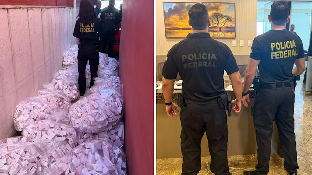 PF investiga esquema de produção ilegal de Mounjaro por profissionais de saúde | PF desmonta quadrilha que fabricava remédio para emagrecimento Mounjaro ilegalmente