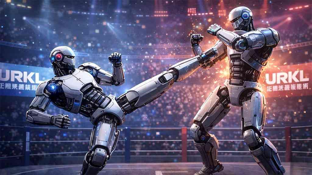 China promove um espetáculo público com robôs humanoides | En Shenzhen, na China, os organizadores do Ultimate Robot Knockout Legend (URKL) apresentam versões de última geração