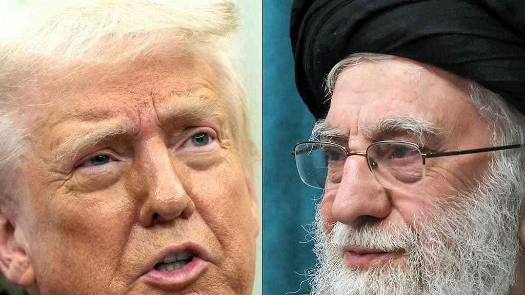 Irã nega acusações de Trump sobre programas nuclear e balístico | O presidente dos EUA, Donald Trump, e o líder supremo do Irã, o aiatolá Ali Khamenei