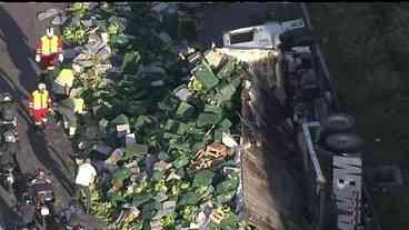 Acidente BR-116: ônibus e carreta colidem em Magé