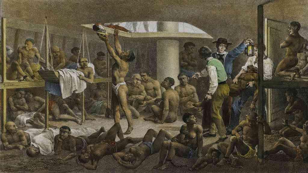 O maior crime contra a humanidade e o Brasil | Imagem da tela de Johann Moritz Rugendas, de 1830, que narra um episódio da história em que os negros eram trazidos em navios negreiros após capturados na costa da África