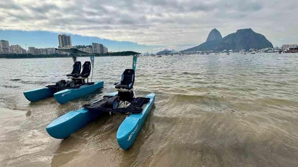 Rio testa drone salva-vidas e bike para limpeza da Lagoa | Inovação no Rio inclui drone de resgate e bike coletora de lixo