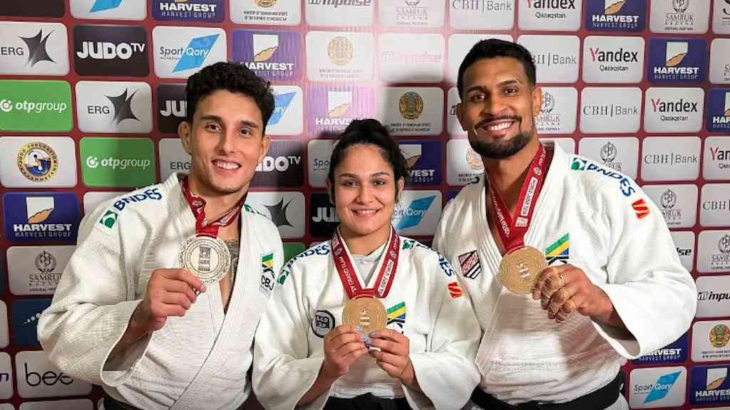 Brasil fecha Grand Slam de Astana com sete medalhas no judô | Seleção segue para Open na Espanha no próximo fim de semana