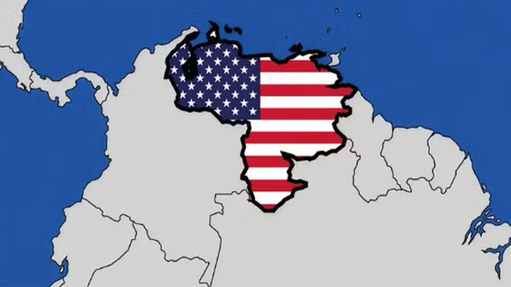 Trump quer a Venezuela como nova colônia | Trump publica imagem da Venezuela sob a bandeira dos EUA e a frase “51º Estado”