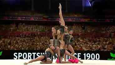 Meninas da ginástica rítmica conquistam primeiro ouro na História