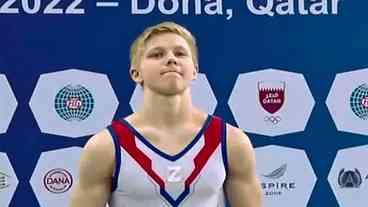 Ginasta da Rússia é suspenso por defender guerra em pódio