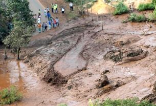 A lama tomou o Vale do Brumadinho, na região metropolitana de Belo Horizonte, com mortos e desaparecidos