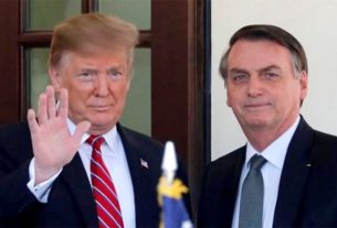 Bolsonaro e Trump reuniram-se, na Casa Branca, por cerca de 20 minutos