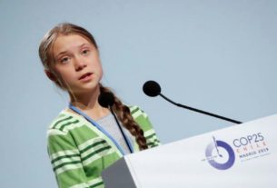 Ativista do clima Greta Thunberg discursa na COP25, em Madri