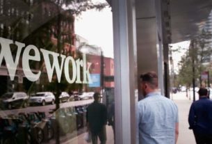 A alta avaliação da WeWork, de US$ 47 bilhões, caiu para menos de US$ 8 bilhões