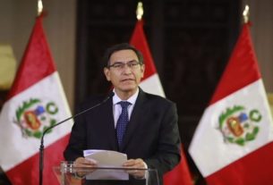 O presidente do Peru, Martín Vizcarra