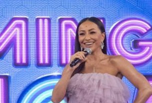 Sabrina Sato no "Domingo Show". Programa terminou sem entregar o prêmio