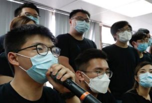 Ativistas pró-democracia dão entrevista coletiva em Hong Kong após eleição primária