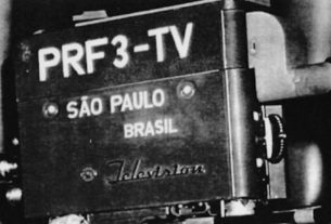 Uma das câmeras usadas na inauguração da TV Tupi, em São Paulo, no ano de 1950