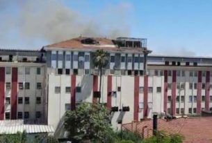 Hospital Federal de Bonsucesso pega fogo no Rio de Janeiro