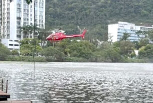 Acidente com helicóptero, Lagoa Rodrigo de Freitas