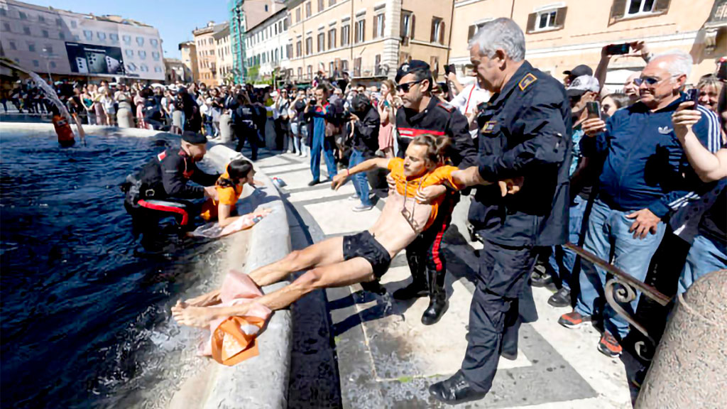 Manifestação, Roma